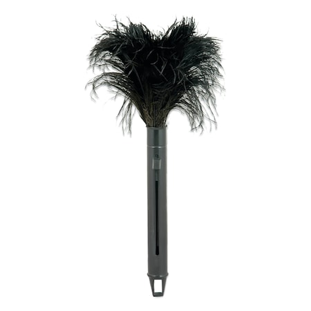 Odell Pop Top Feather Duster, Ostrich, 9" to 14" Handle, Black DOF-RET14/UNS91
